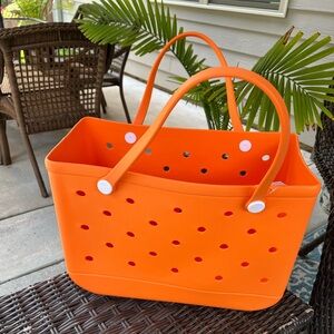 Eva Beach Bag Waterproof and Sandproof Outdoor Rubber Tote Bag Color Orange XL